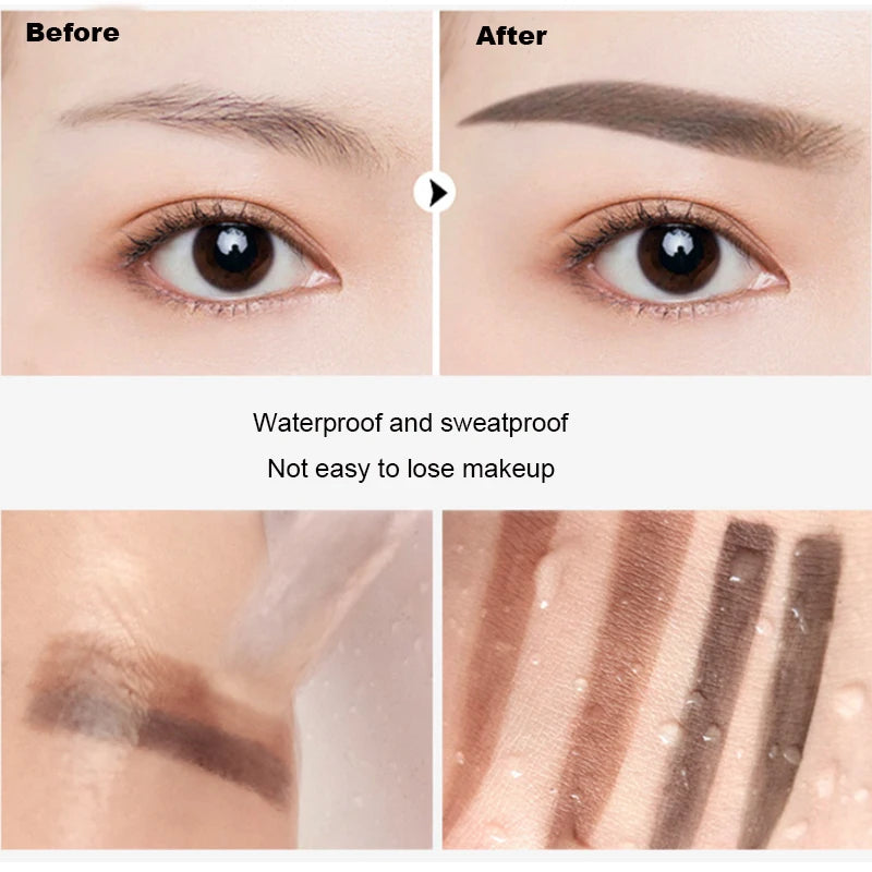 Waterproof Eyebrow Stamp Kit | Perfect Natural Brows in Seconds | Smudge-Proof Brow Powder & Stencil Set
