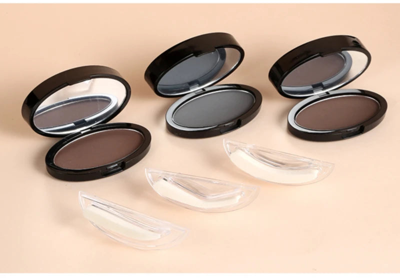 Waterproof Eyebrow Stamp Kit | Perfect Natural Brows in Seconds | Smudge-Proof Brow Powder & Stencil Set