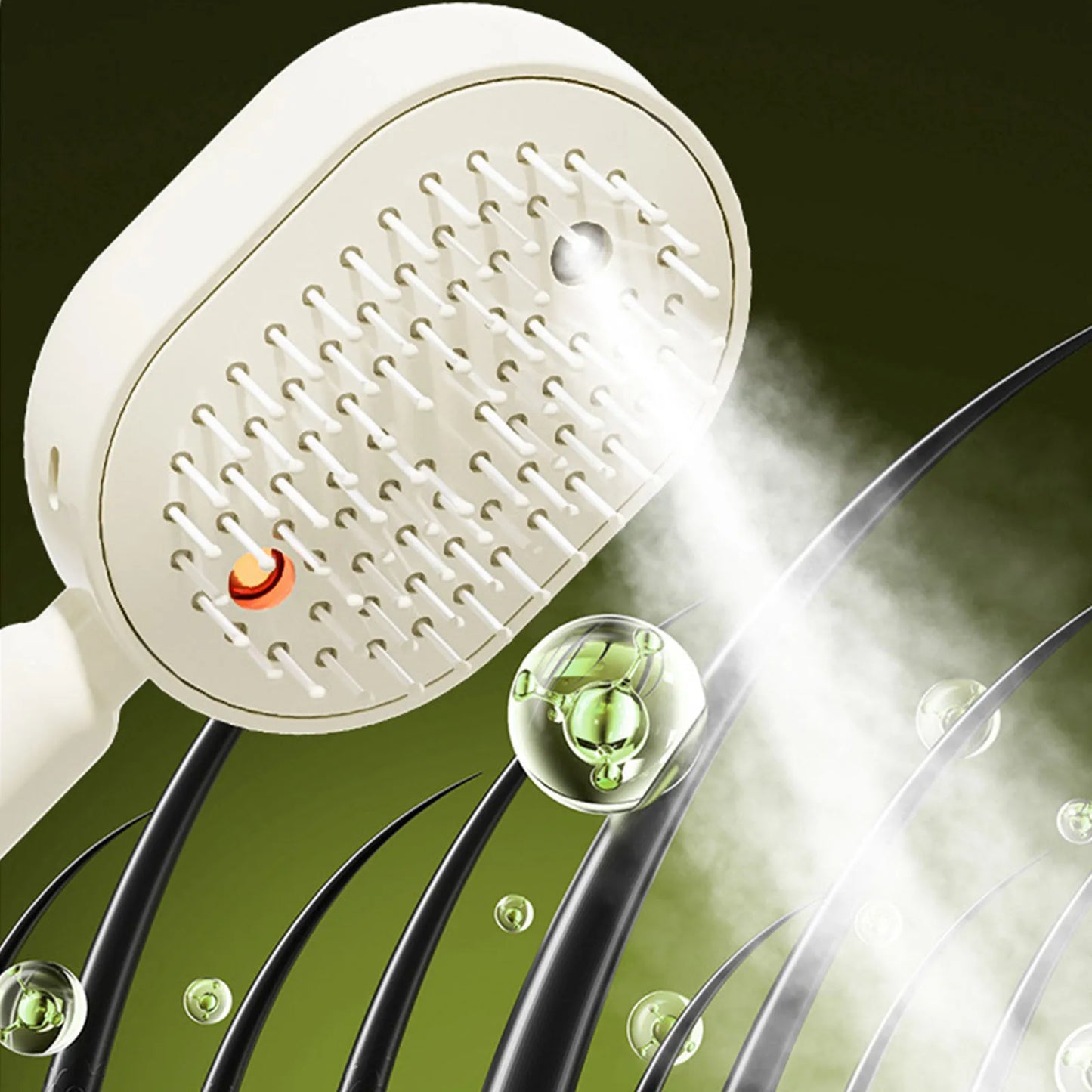 Veloura™ Cordless Steam Hair Straightener Brush with Water Spray | USB-C Rechargeable